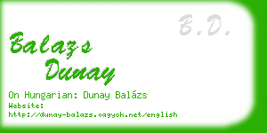balazs dunay business card